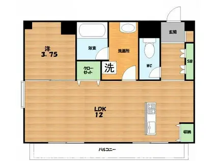 ブランコスタ(1LDK/3階)の間取り写真