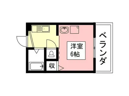 JEWEL(1K/1階)の間取り写真