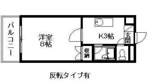 スカイタウンコーストⅢ(1K/5階)の間取り写真
