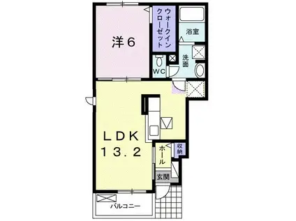 アンド・ユー(1LDK/1階)の間取り写真