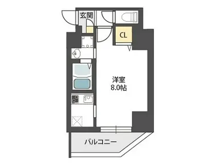 THE KSVILLE(1K/10階)の間取り写真