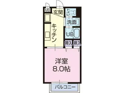 SURPLUS ONE樹木館(1K/1階)の間取り写真