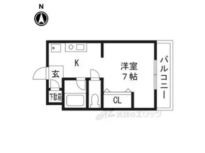 アザレアマンション(1K/2階)の間取り写真