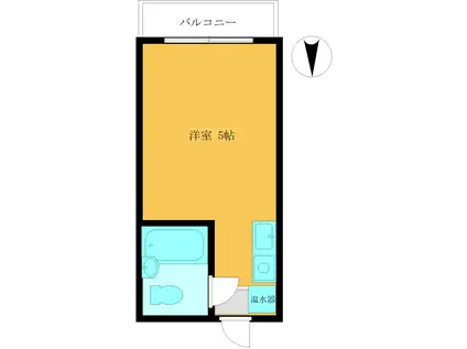 三貴ハイム(ワンルーム/6階)の間取り写真