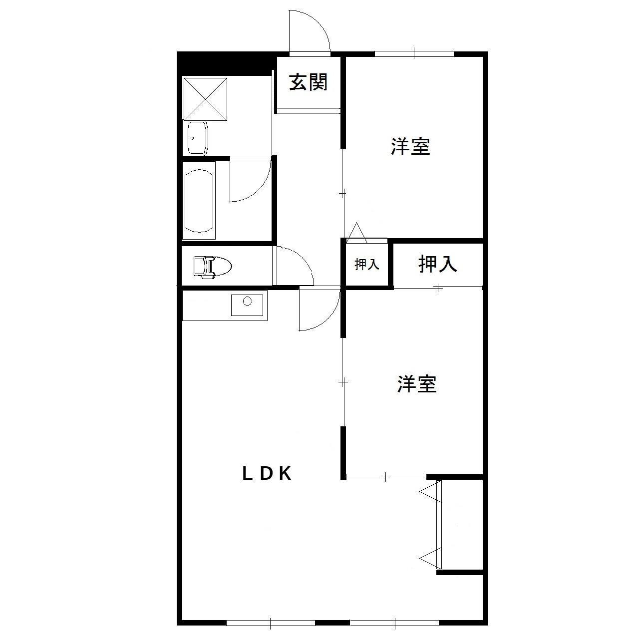 ズイコーハイツPART2(2LDK/6階)の間取り写真