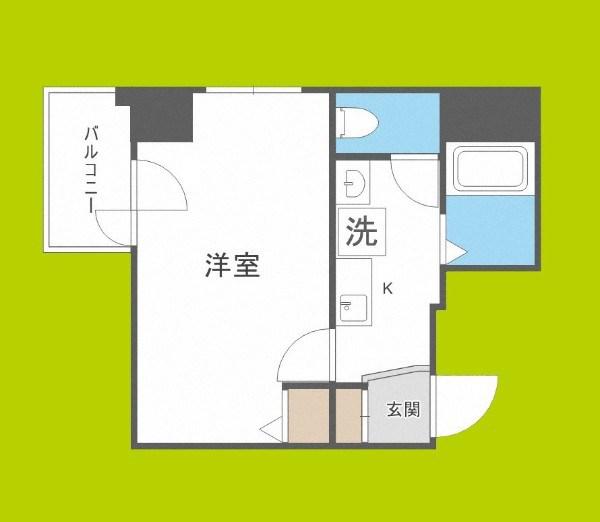 エスリード梅田西第2(1K/2階)の間取り写真
