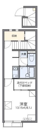 レオネクストクラインガルテン(1K/2階)の間取り写真