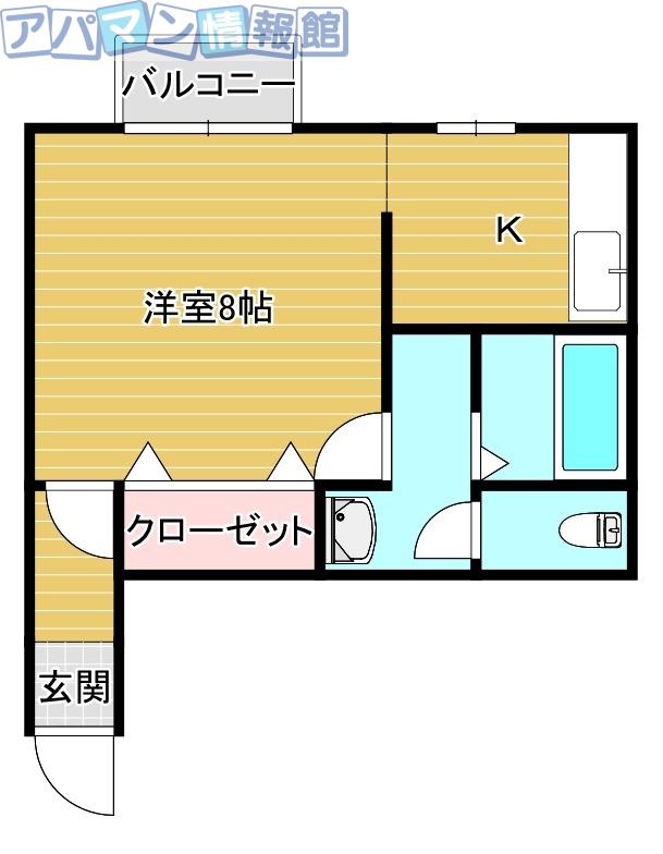 コーポすみれ(1K/1階)の間取り写真
