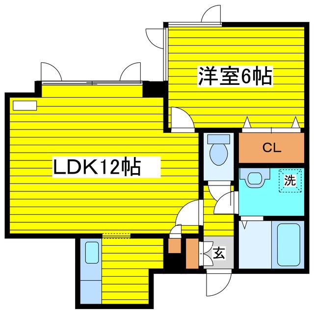 イマジンコーポ参番館(1LDK/3階)の間取り写真