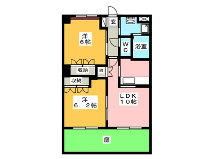 IDEL HORM(2LDK/1階)の間取り写真