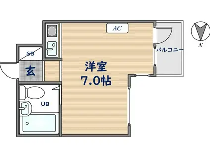 プレアール瓢箪山II(ワンルーム/1階)の間取り写真