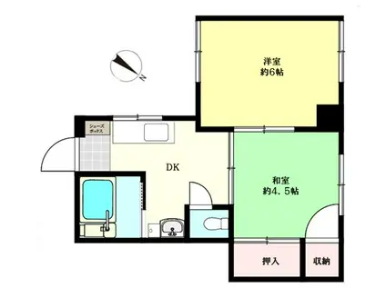 新井マンション(2DK/2階)の間取り写真