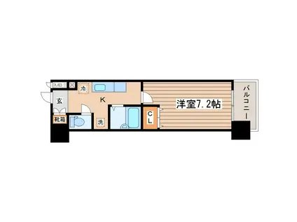 サンヴァーリオ新田駅前II(1K/5階)の間取り写真