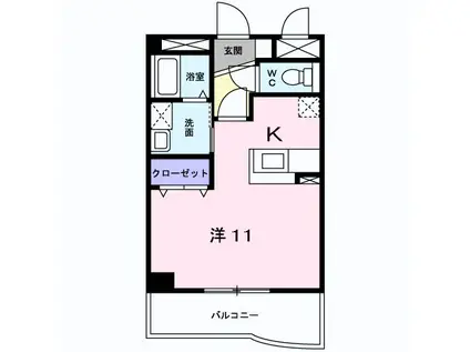 メゾン・エトワールI(1K/2階)の間取り写真