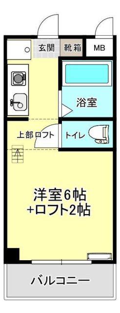 ウイングス北平野(ワンルーム/5階)の間取り写真