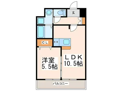 フォーエス本山(1LDK/8階)の間取り写真
