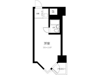 東京ベイビュウ(ワンルーム/9階)の間取り写真