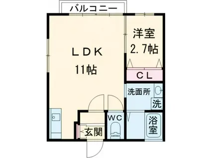 COURT MATSU(1LDK/2階)の間取り写真