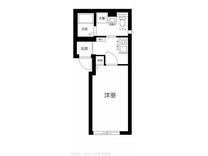 GLICION竹ノ塚(1K/1階)の間取り写真