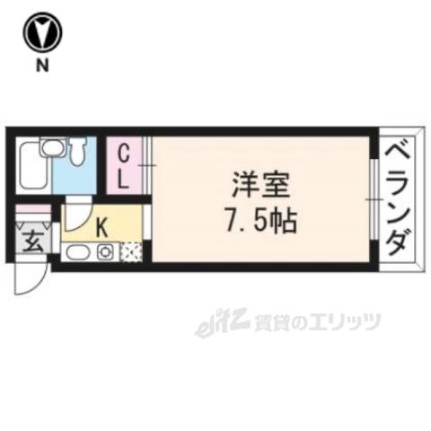シンプルハイツベニス(1K/5階)の間取り写真