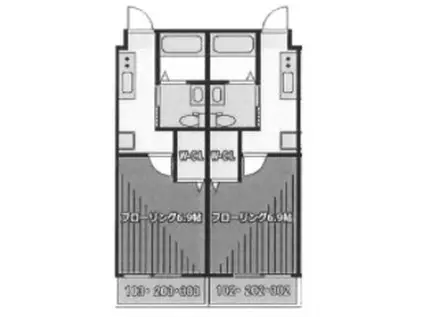 FILL FLATFLATS SAKADO(1K/3階)の間取り写真