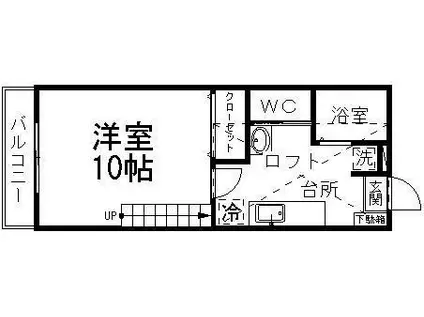 WIZ BOX 02(1K/2階)の間取り写真
