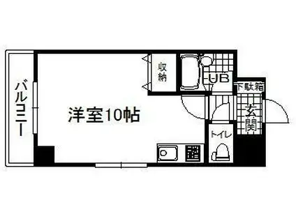 BELLE EPOCH安芸(1K/4階)の間取り写真