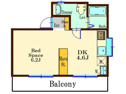 CAST ANCHOR TOGOSHIGINZA(ワンルーム/3階)の間取り写真