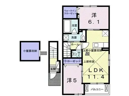 グランツIV(2LDK/2階)の間取り写真