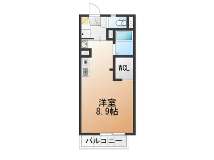 フレグランスしんH棟(1K/1階)の間取り写真