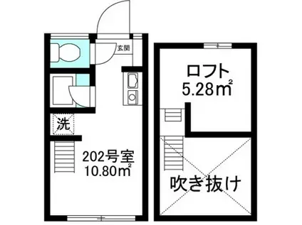パークサイド新宿(ワンルーム/2階)の間取り写真