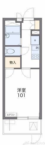 レオパレスドリームハイツ氷室(1K/1階)の間取り写真
