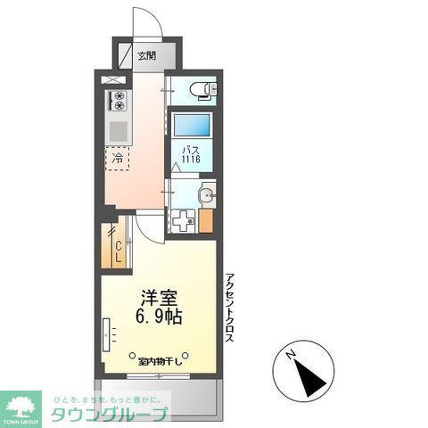 船橋市上山町店舗付きマンション(1K/3階)の間取り写真