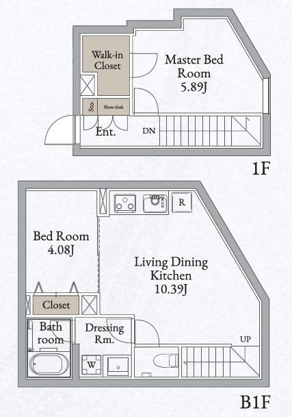 LIVEFLAT高田馬場(2LDK/1階)の間取り写真