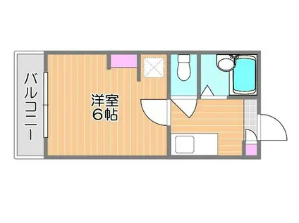 プレアール南方I(1K/1階)の間取り写真