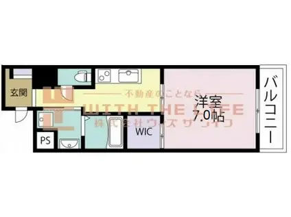 ALETTA合川町弐番館(1K/5階)の間取り写真