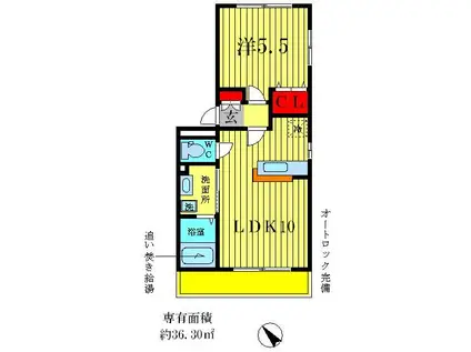 FRIENDLY-SPOT(1LDK/2階)の間取り写真