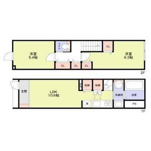 FOREST TERRACE IOGI(2LDK/1階)の間取り写真