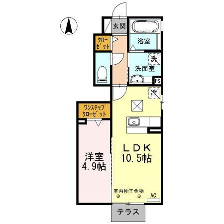 エクセレンテ(1LDK/1階)の間取り写真
