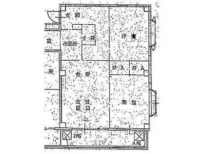 シュメール(2DK/2階)の間取り写真