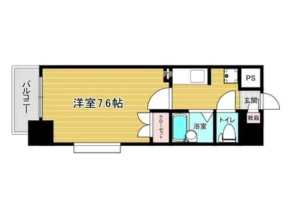 リファレンス県庁口(1K/5階)の間取り写真