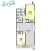 ソーシャルOMORI(2LDK/1階)の間取り写真