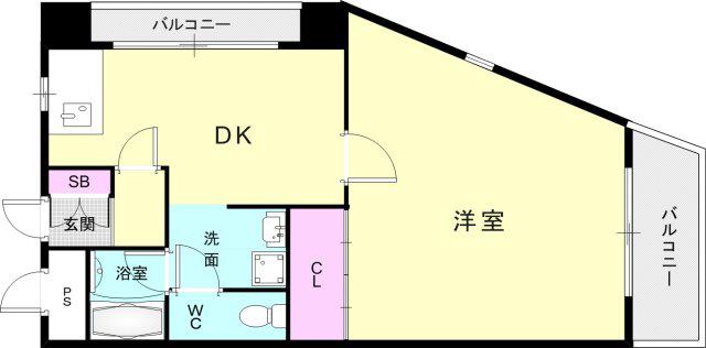 アネックス駒ヶ林(1DK/3階)の間取り写真