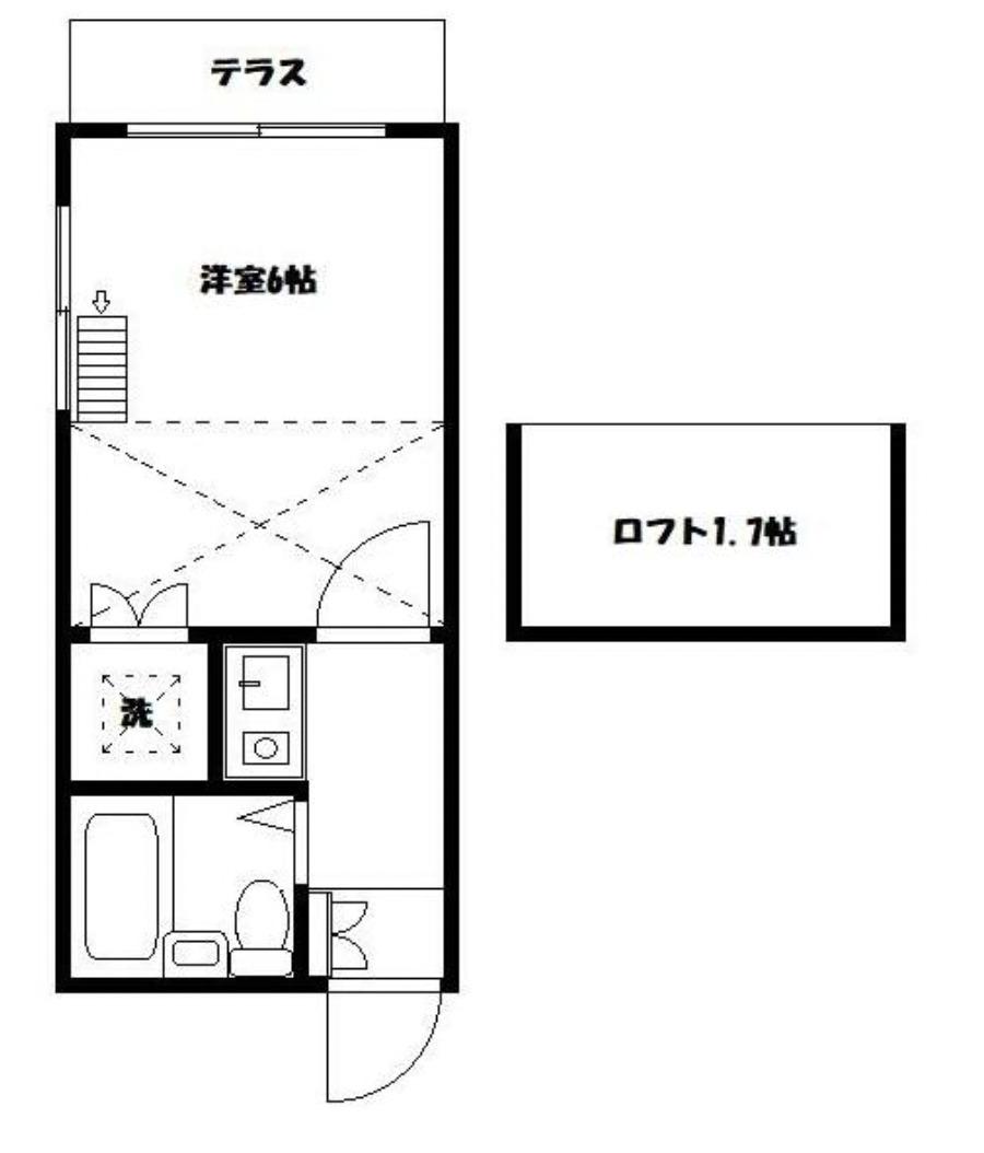 トピア下永谷(1K/1階)の間取り写真