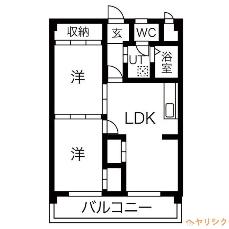 エスペランサ29(2LDK/2階)の間取り写真