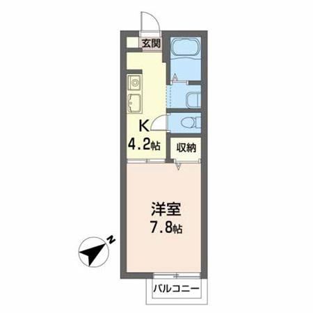 アーバンヒルズ(1K/2階)の間取り写真