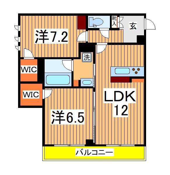 ASTRUM(2LDK/3階)の間取り写真