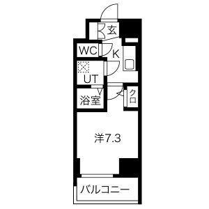 エスリード大須アヴェニュー(1K/4階)の間取り写真