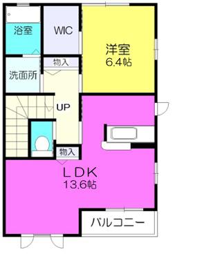 リジェールマレIII(1LDK/2階)の間取り写真