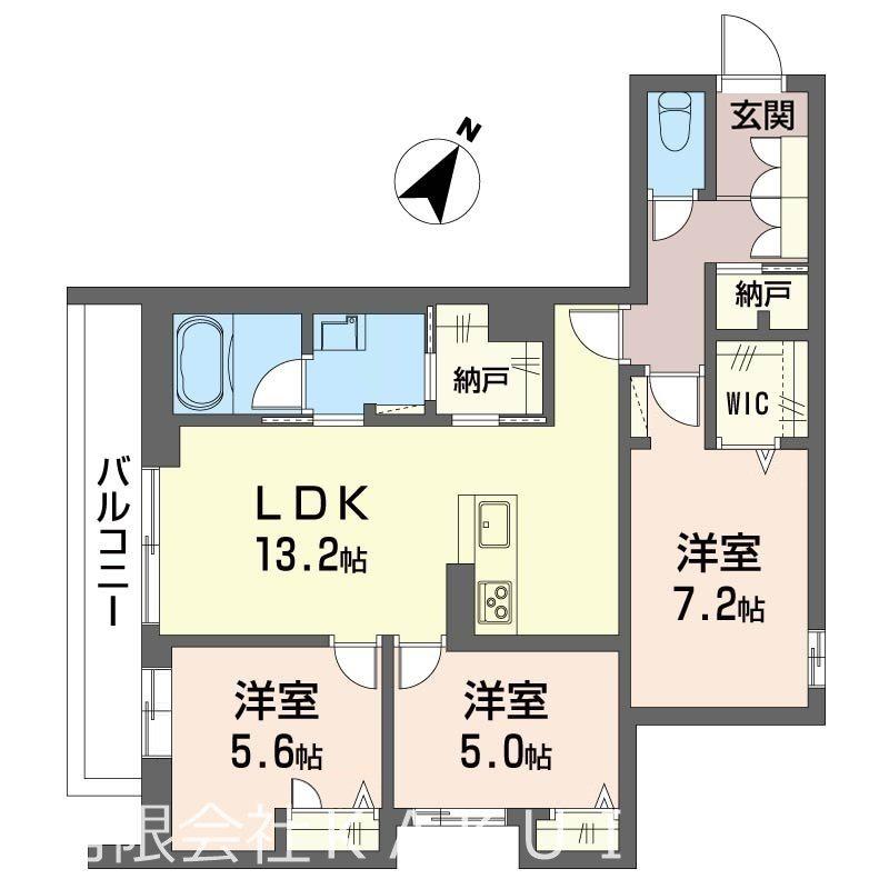 ジェンティーレ(3LDK/2階)の間取り写真